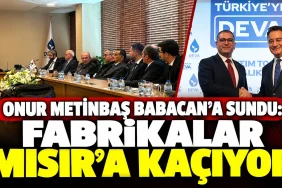 DEVA Partili Metinbaş'tan İnegöl Sanayisi İçin Kritik Uyarı: Üretim Mısır'a Kayıyor