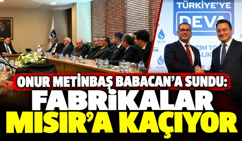 DEVA Partili Metinbaş'tan İnegöl Sanayisi İçin Kritik Uyarı: Üretim Mısır'a Kayıyor