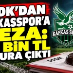 İnegöl Kafkasspor'a PFDK'dan 95 Bin TL'lik Ceza
